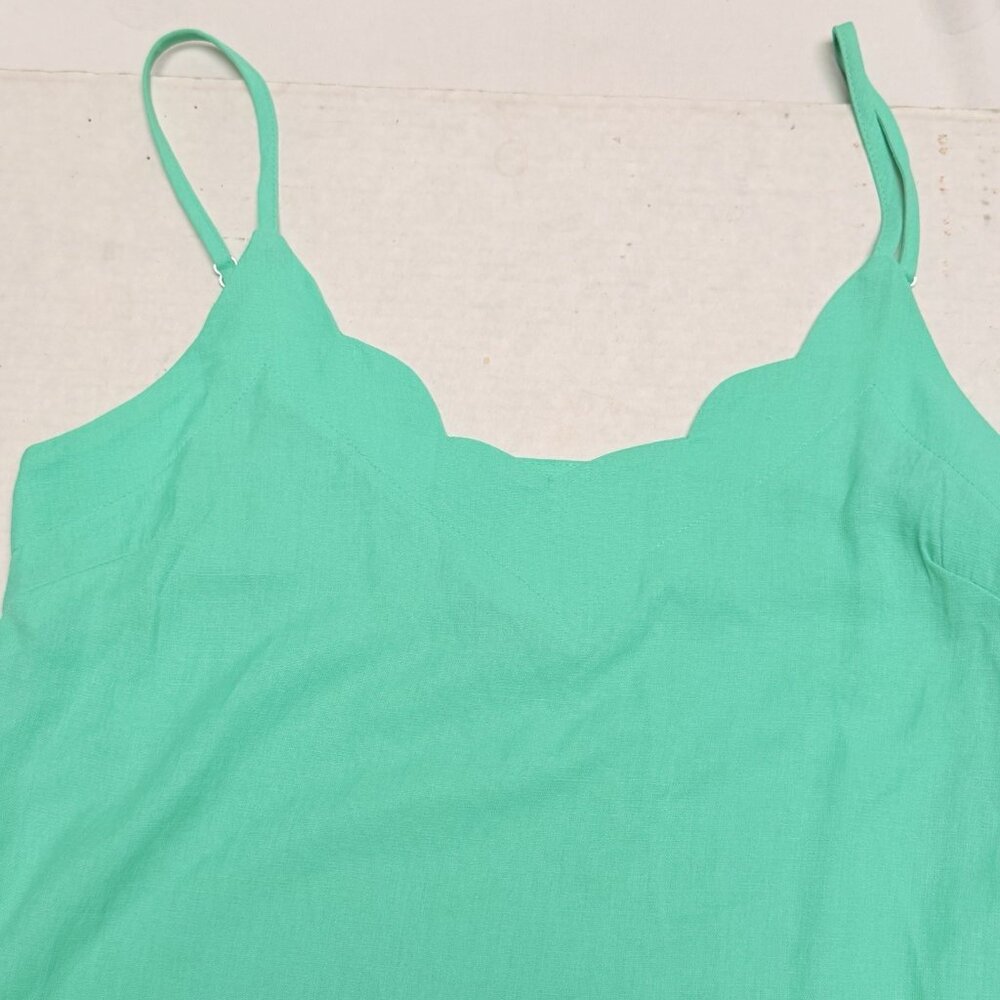 143 Story by Line Up Womens Small Green Cami Top Blouse Fairy Y2K Whimsy Scallop - Picture 2 of 8